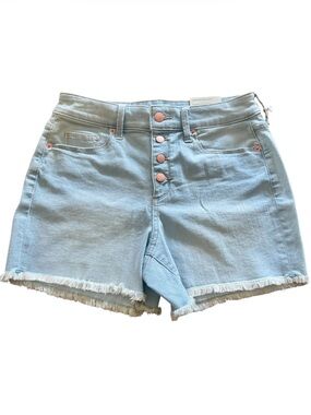 Light Wash High-Rise MIDI Jean Shorts 6/28 Button Fly by Universal Thread NEW